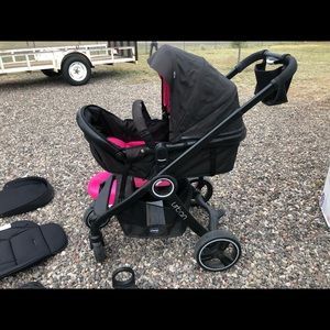 ❌sold❌ urban 6-in-1 stroller pink and black insert
